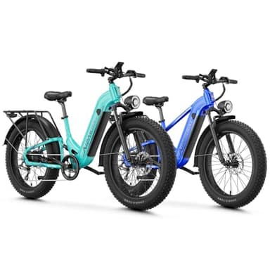 Aipas M1 Pro & M2 Pro Electric Bike Combo, 1800W Peak Motor Fat Tire EBikes for Adults, 36MPH Electric mountain Bike with 48V 17.5Ah Battery, 26" x 4.0" All-Terrain Tires, 7 Speed, 85 Miles Long Range