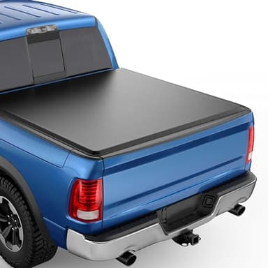 6.4Ft Soft Roll Up Tonneau Cover for 2003-2010, 2011-2018, 2019-2023 Dodge Ram 1500, 2011-2024 Ram 2500 3500 6.4 Ft Bed Fleetside Without Rambox