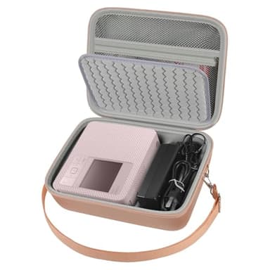 ALKOO Case compatible with Canon SELPHY CP1300/ CP1200/ CP1500 Wireless Compact Photo Printer and Color Ink/Paper Set - Organizer Storage Bag Only (Rose gold)