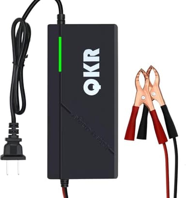 12V Lithium Battery Charger 14.6V 10A LiFePO4 Battery Charger, 3-Stage Smart Charger with LED Indicator, Multi-Protection, High Charging Efficiency, Special for 12V Lithium Iron Phosphate Battery