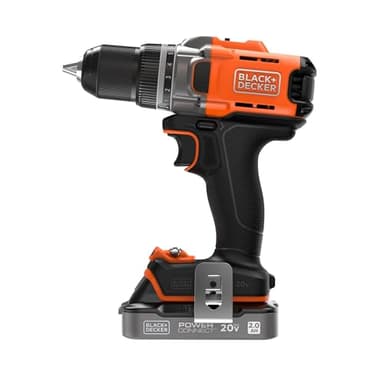 BLACK+DECKER Cordless Drill Driver, Power Drill with Battery and Charger Included, 20V MAX POWERCONNECT (BCD382DS1)