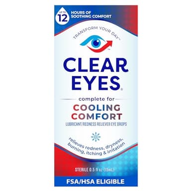 Clear Eyes Cooling Comfort Relief Eye Drops, 0.5 Fl Oz