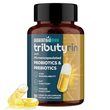 Tributyrin Supplement for Gut & Immune 800mg | High Bioavailability with Microencapsulated Probiotics & Prebiotics - Advanced Liquid-Filled Tributyrin Complex, Gluten Free, 90 Capsules