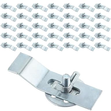 Enhon 36 Pack Sink Clips Kit, Undermount Sink Clips, Sink Mounting Kit Bracket, Installation Repair Hardware Clips Fastener Support for Kitchen or Bathroom Sinks (Sliver)