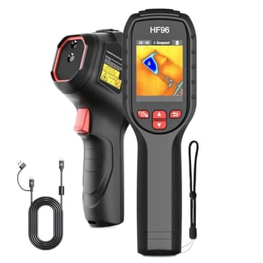 HF96 Thermal Camera with Laser Pointer, Intelligent Scene Detection, Super Resolution 240 x 240, -4°F~1022°F, Thermal Imaging Camera 96 x 96 IR Resolution, 25 HZ Infrared Camera, 11h Runtime