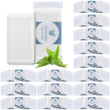 Kacctyen 600 Pcs 0.35oz Mini Bar Soap Bulk Individually Wrapped Bulk Hand Hotel Soap Bars Travel Size Toiletries for Hospitality Guest Bathroom Vacation Rentals