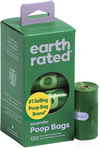 Earth Rated Poop Bags for Dogs Guaranteed Leak Proof and Extra Thick Waste Bag Refill Rolls, Lavender Scented, 120 Bags