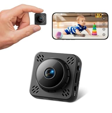 Shibet Hidden Camera, Nanny Cam Wireless, 2K Mini Security Camera WiFi/No WiFi Use, Free Cloud & SD Storage, Nanny/Pet/Baby Monitor with Magnetic Mount - 2025 Upgraded
