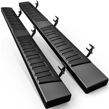 Running Boards Compatible with 2015-2026 Ford F-150 SuperCrew Cab & 2017-2026 Ford F-250 F-350 Super Duty Crew Cab, 6 inches Black Textured Aluminum Side Steps Nerf Bars, f150 Running Boards