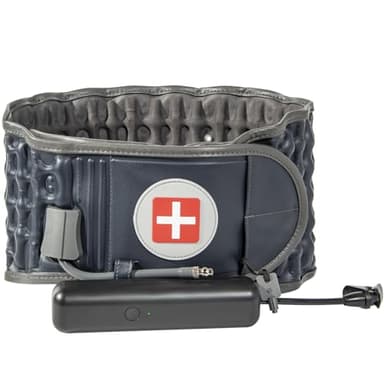 6xigouma Decompression Back Belt with Electric Inflatable Pump -Lumbar Support Belt for Lower Back Pain Relief, Air Traction Device Fits Waist Size 29-49 Inches (Blue)