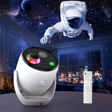 3D Galaxy Projector, AIRIVO 3D Visual Star Projector with 90 3D Scenes, Planetarium Projector with Bluetooth Speaker, Moving Stars, Night Light Projector for Room Decor, Kids Adults, Christmas Gifts