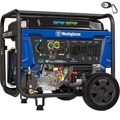 Westinghouse Outdoor Power Equipment 14500 Peak Watt Dual Fuel Home Backup Portable Generator, Remote Electric Start, Transfer Switch Ready, Gas and Propane Powered
