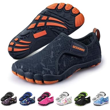SEEKWAY Barefoot Water Shoes for Kids - Wide Toe Box and Quick-Dry Sand Shoes Toddler for Hiking Swim Beach Pool Kayak Sport Accessories, Camping Essentials Non-Slip for Boys Girls Sizes