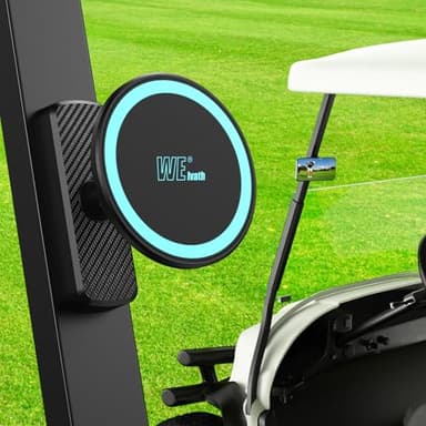 welvath Magnetic Golf Cart Phone Holder, Phone Mount Holder Compatible with MagSafe iPhone/Galaxy/Smartphones, Golf Cart Accessories for EZGO Club Car Yamaha Icon, Gift for Men Women