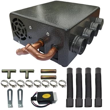 XuSha 8000 BTU 4 Ports 12 Volt Universal Car Truck Fan Heater Air Heater Diesel Portable Parking Heater Low Profile Universal Auxiliary Cab Heater