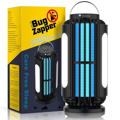 Houyond Bug Zapper Outdoor, Solar Bug Zapper with 3 Solar Panels, IP65 Zapper Indoor for Home, 3600mAh Mosquito Killer for Backyard