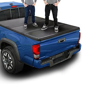 OSIAS 5FT Hard Solid TRI-FOLD Tonneau Cover For 2005-2026 Nissan Frontier Short Truck Bed Cover with Led Light