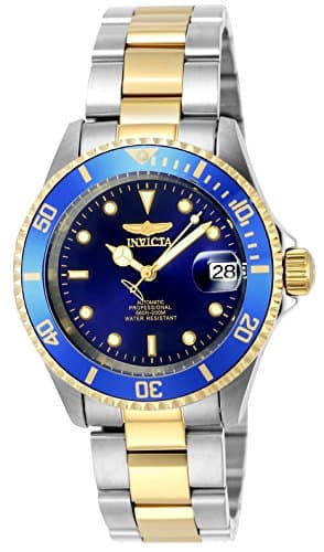 Invicta Men's Pro Diver 40mm Steel and Gold Tone Stainless Steel Automatic Watch with Coin Edge Bezel, Two Tone/Blue (Model: 8928OB)