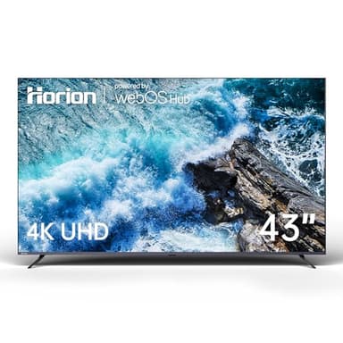 HORION 43 inch Smart TV, 4K UHD LED TV with WebOS 22, Ultra Slim Television with Mega Contrast, HDR10, Dolby Audio - Streaming Live, Bluetooth, Hdmi, WiFi ((P6D Series)