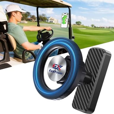 Magnetic Golf Cart Phone Holder Pro,Phone Mount - 360° Rotating, Heavy-Duty Mount for Swing Recording, Golf Cart & Universal Use, Perfect Stocking Stuffer for Men, Dad, Husband, Golfers