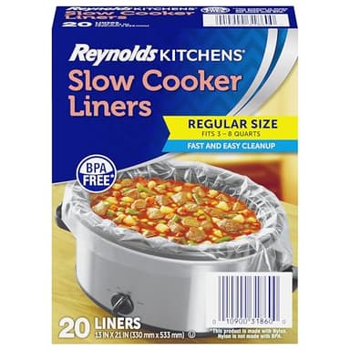 Reynolds Kitchens Slow Cooker Liners, Regular (Fits 3-8 Quarts), 20 Count