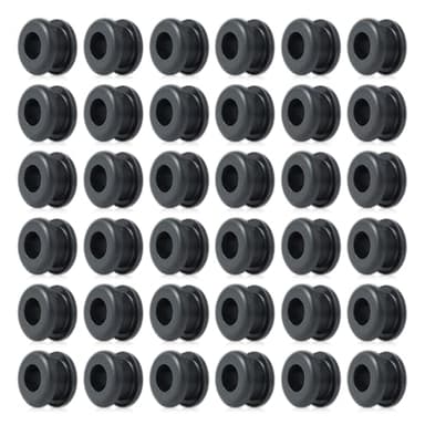 36 Pcs Rubber Grommet Kits for Hunter Ceiling Fan Parts, Ceiling Fan Replacement Parts for Fan Repair, Maintenance, Vibration Reduction and Stable Operation, Black