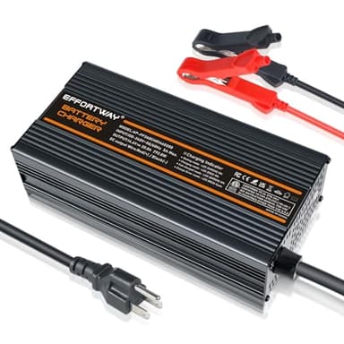 12V 20A Lithium Battery Charger 14.6V LiFePO4 Smart Battery Charger AC to DC Smart Charger Maintainer for Cars Motocycles, Marine RV,Deep Cycle Batteries| Overcharge Protection Fast Charging