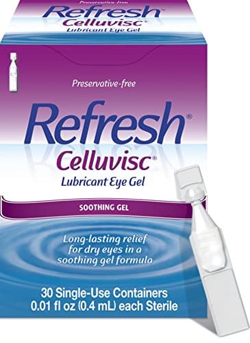 Refresh Celluvisc Lubricant Eye Gel For Dry Eyes, Preservative-Free Drops, 0.01 Fl Oz Single-Use Containers, 30 Count