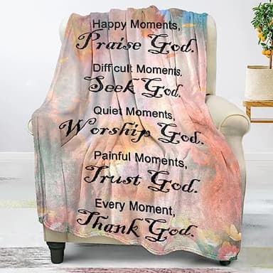 COMFAR Christian Gifts for Women Faith, Inspirational/Religious/Spiritual Gifts for Adults, Soft Throw Blankets for Women/Men, Personalized Blankets for Adults 40"x 50"