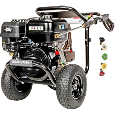 Simpson 4400 PSI Gas Pressure Washer, 4.0 GPM Commercial Power Washer, Cold Water, 50' Hose, PowerShot, 49-State Compliant (PS60843) - Black