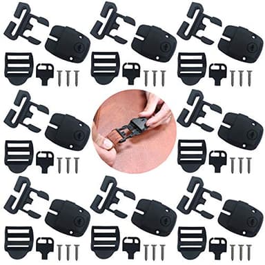 8 Set Hot Tub Cover Clips Replacement Latch Repair Kit Have Slot, Latches Clip Lock with Keys and Hardwares (8 Pack)