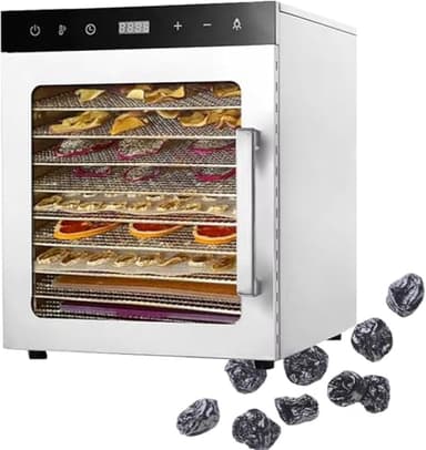 Freeze Dryer Machine, 10/12 Stainless Steel Trays, Home Food Dehydrator with 24-Hour Timer & Max Temperature 194℉, Food Processor