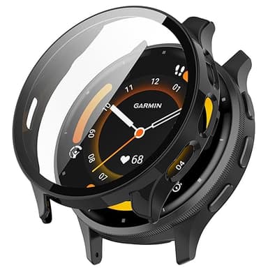 FanTEK Compatible for Garmin Venu 3 (45mm) Watch Case for Women Men, Scratch Resistant Shock Absorbing Case, Black