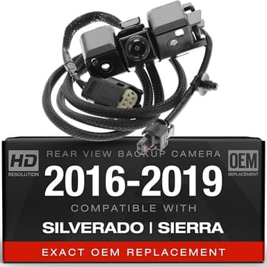 Backup Camera Compatible with 2016-2019 Chevy Silverado, GMC Sierra - OEM Replacement Reverse Camera 84062896, 590-111