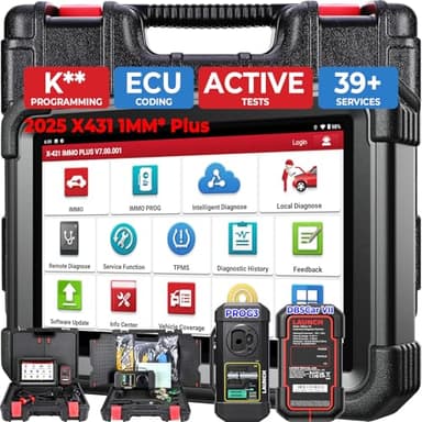 LAUNCH Scanner X431 1MM* Plus Car Programmer Tool with X-PROG3 (Valued $800), Engine/Gearbox ECU Cl**é, All-In-One Diagnostic Tool, ECU Coding as X431 PAD, 39+ Services, All-System Scan, 2-Year Update