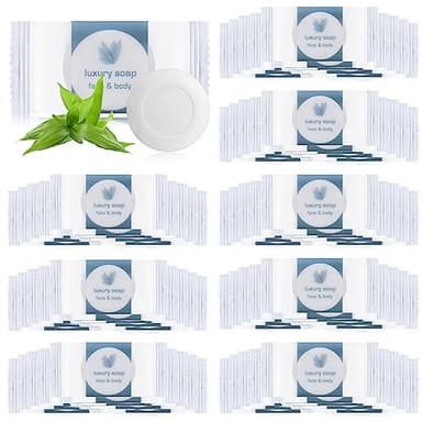 Kacctyen 1000 Pcs 0.35oz Mini Bar Soap Bulk Individually Wrapped Bulk Hand Hotel Soap Bars Travel Size Toiletries for Guest Hotel Bathroom Vacation Rentals