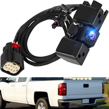 Backup Camera fit for 2016 2017 2018 2019 Chevy Silverado 1500 2500HD 3500HD GMC Sierra 1500 2500 3500, Rear View Reverse Camera Power Tailgate Camera Replacement 84062896, 590-111, 23363727, 84032513