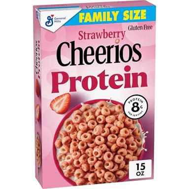 Cheerios Protein Cereal, Strawberry, 8g Protein, Family Size, 15 oz