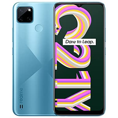 Realme C21Y (64GB, 4GB) 6.5" HD+, All Day Battery, Instant Finger Print, Dual SIM GSM Unlocked Global 4G LTE (T-Mobile, Metro, Global) International Model RMX3261(w/Fast Car Charger, Blue)