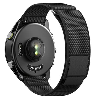 ANCOOL Nylon Watch Band Compatible with Garmin Venu 3/Venu 4 45mm/Venu 2/Forerunner 265/255/Vivoactive 4, 22mm Quick Release Watch Band for Galaxy Watch 46mm/3 45mm for Men(Black/Grey, L)