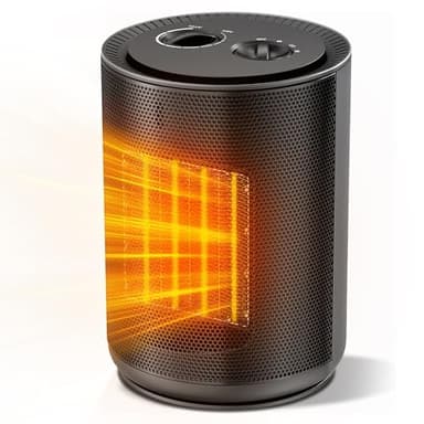 Electactic Portable Ceramic Space Heater w/Thermostat, 1500W Indoor Electric Mini Heater Fan with Overheat & Tip-Over Protection, PTC Ceramic Fast Safety Heat for Office Room Dorm Desk