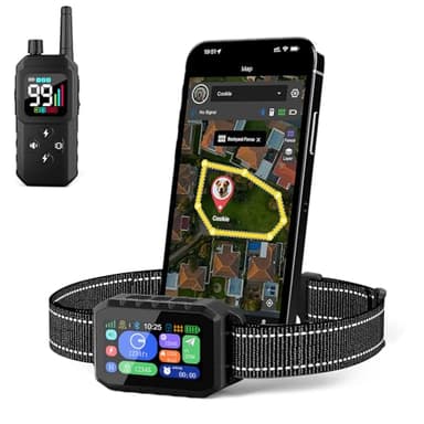 Zigtiger GPS Wireless Dog Fence & Training Collar System, Free App/Remote Controlled Custom Boundary up to 7000ft, Beep/Vibration/Safe Correction Modes, Early Alert, Waterproof for Dogs 10+ lbs