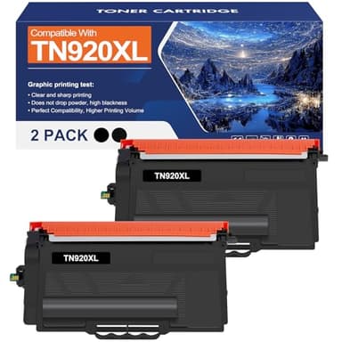 TN920XL TN920 Toner Cartridge HL-L6210DW Compatible for Brother TN 920 920XL TN-920 TN-920XL TN920XXL TN920UXXL for Brother MFC-L5915DW HL-L6210DWT L5210DN L5210DW L5210DWT High Yield Printer 2 Pack