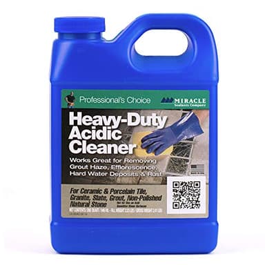 Miracle Sealants Heavy-Duty Acidic Cleaner for Tile & Stone, Grout Haze, Rust Stain & Efflorescence Remover, Quart