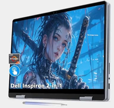 Dell Inspiron 14 2-in-1 Laptop, 14" WUXGA Comfortview Touchscreen, Copilot AI, AMD Ryzen 5 8640HS (>i7-1355U), Backlit, Win11Home, w/Stylus Pen (16GB RAM, 512GB SSD)